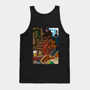 the high low lands. Europe after global warming. vintage illustration. Tank Top